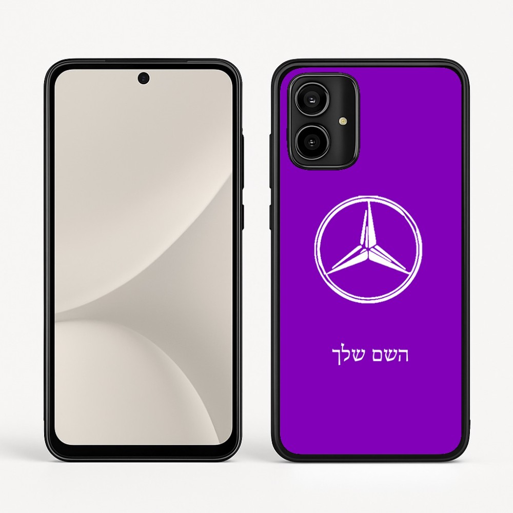 כיסוי בעיצוב אישי עם השם שלך לדגם - Motorola Moto G54 בעיצוב מרצדס-בנץ