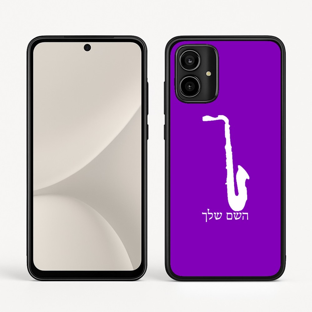 כיסוי בעיצוב אישי עם השם שלך לדגם - Motorola Moto G54 בעיצוב סקסופון