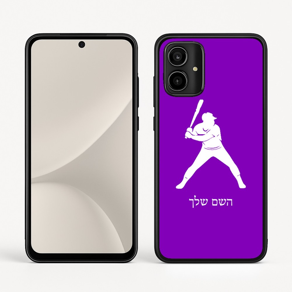 כיסוי בעיצוב אישי עם השם שלך לדגם - Motorola Moto G54 בעיצוב שחקן בייסבול