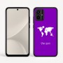 כיסוי בעיצוב אישי עם השם שלך לדגם - Motorola Moto G54 בעיצוב מפת העולם