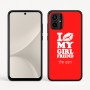 כיסוי בעיצוב אישי עם השם שלך לדגם - Motorola Moto G54 בעיצוב לנשק את החברה שלי