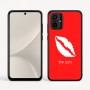 כיסוי בעיצוב אישי עם השם שלך לדגם - Motorola Moto G54 בעיצוב שפתיים - נשיקה