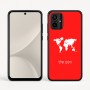 כיסוי בעיצוב אישי עם השם שלך לדגם - Motorola Moto G54 בעיצוב מפת העולם