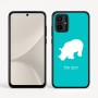 כיסוי בעיצוב אישי עם השם שלך לדגם - Motorola Moto G54 בעיצוב קרנף
