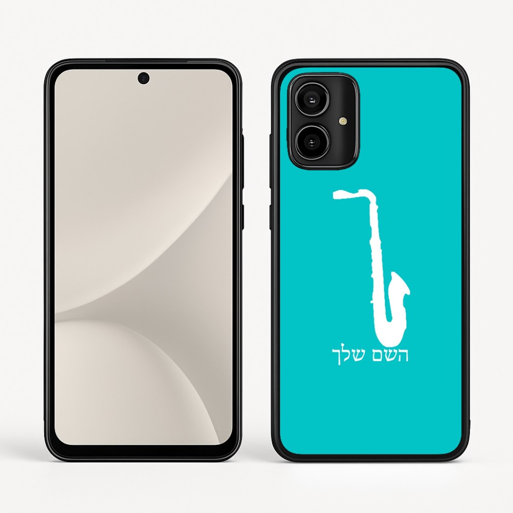 כיסוי בעיצוב אישי עם השם שלך לדגם - Motorola Moto G54 בעיצוב סקסופון