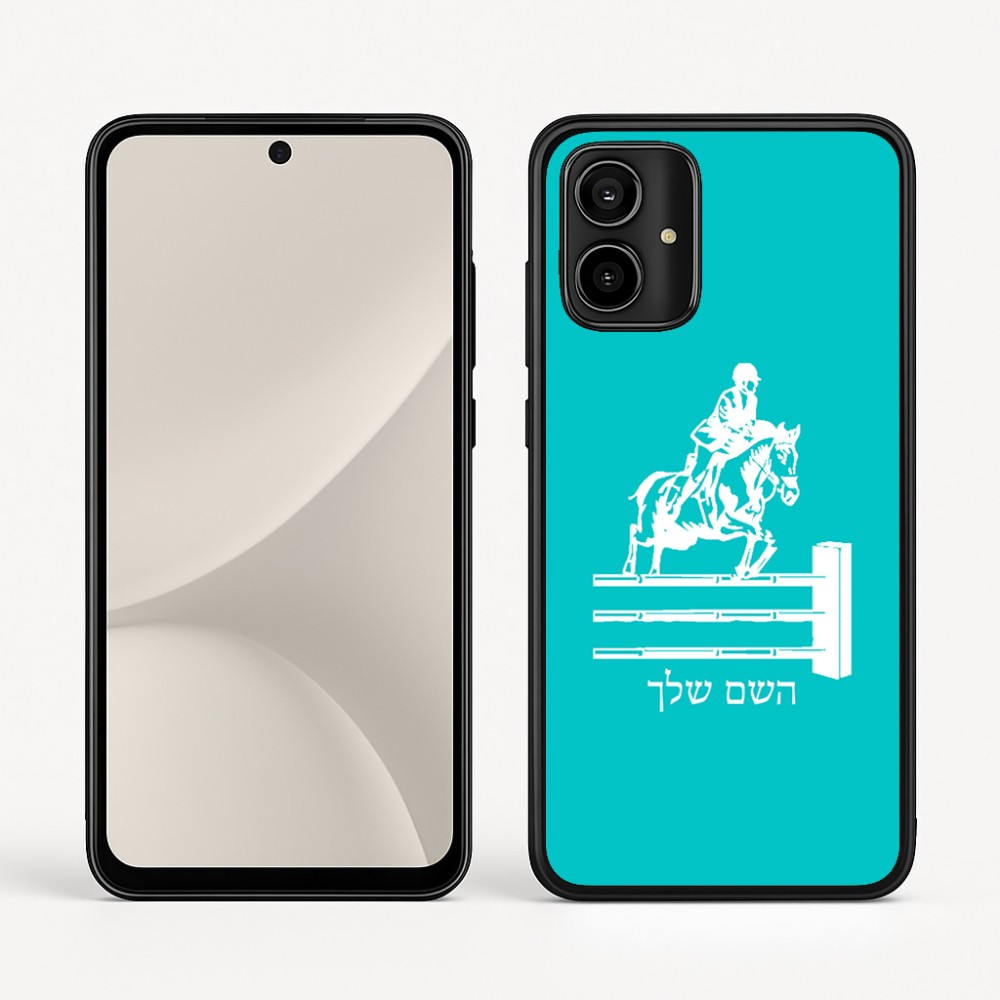 כיסוי בעיצוב אישי עם השם שלך לדגם - Motorola Moto G54 בעיצוב רוכב סוסים