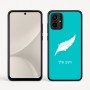 כיסוי בעיצוב אישי עם השם שלך לדגם - Motorola Moto G54 בעיצוב נוצת נוצה