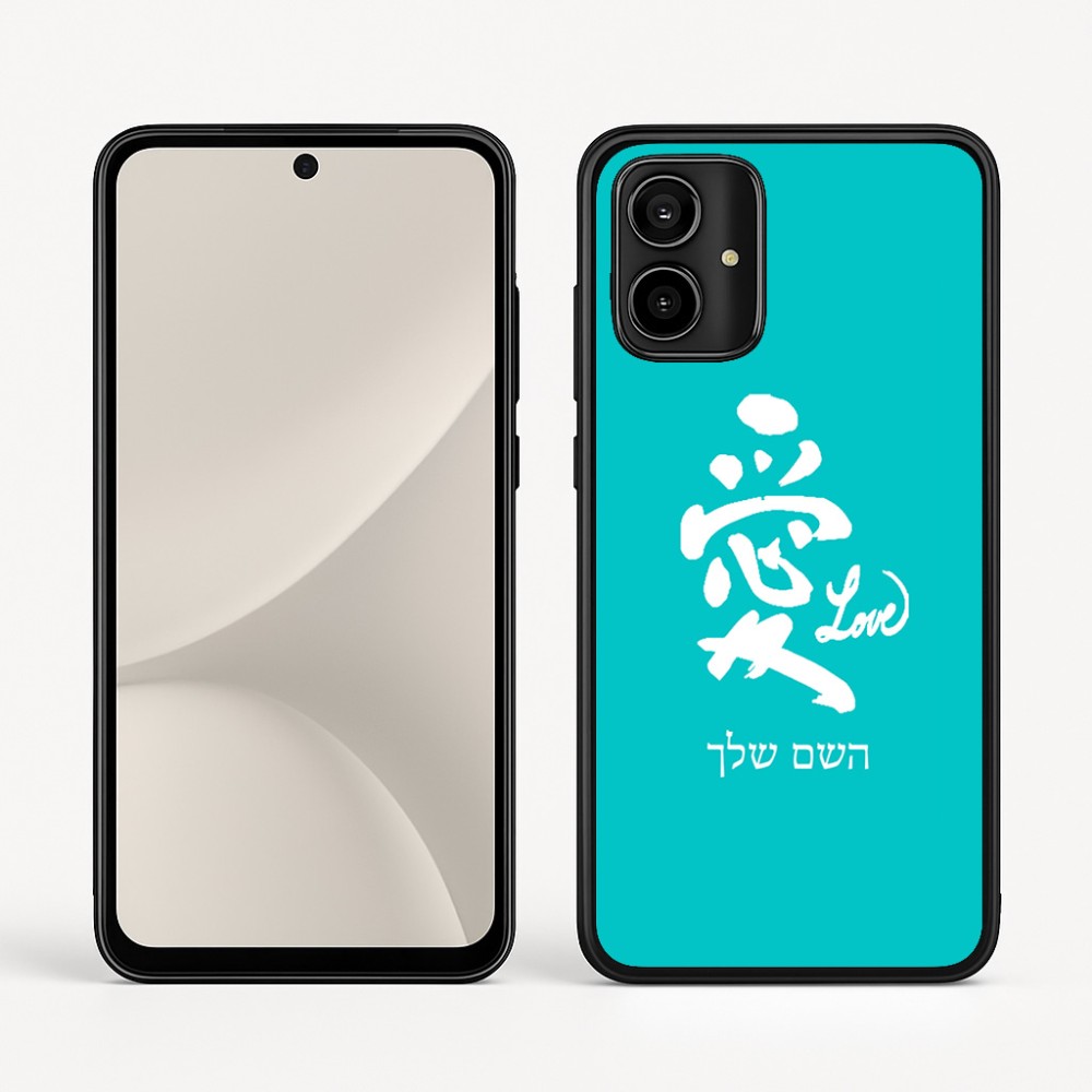 כיסוי בעיצוב אישי עם השם שלך לדגם - Motorola Moto G54 בעיצוב אהבה באותיות יפניות