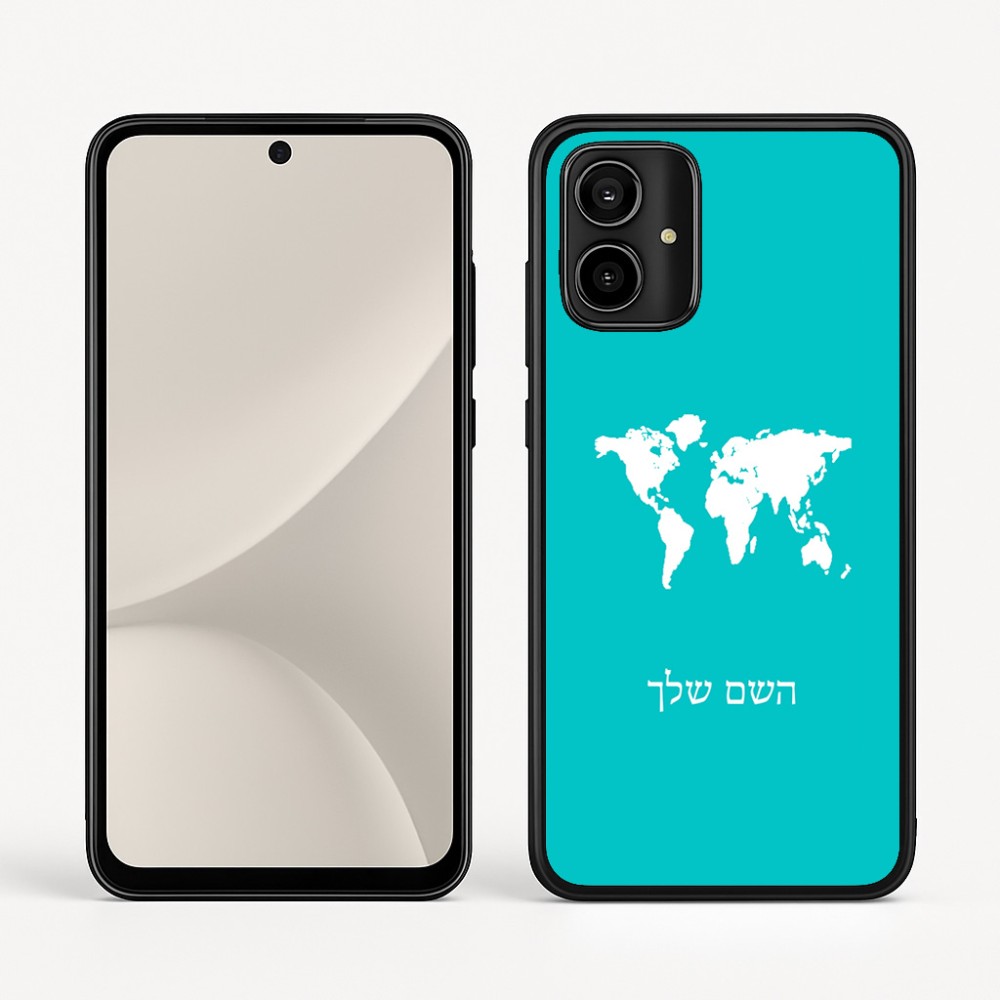 כיסוי בעיצוב אישי עם השם שלך לדגם - Motorola Moto G54 בעיצוב מפת העולם