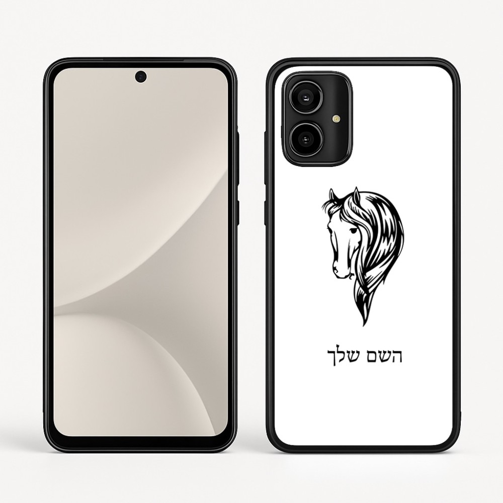 כיסוי בעיצוב אישי עם השם שלך לדגם - Motorola Moto G54 בעיצוב ראש סוס