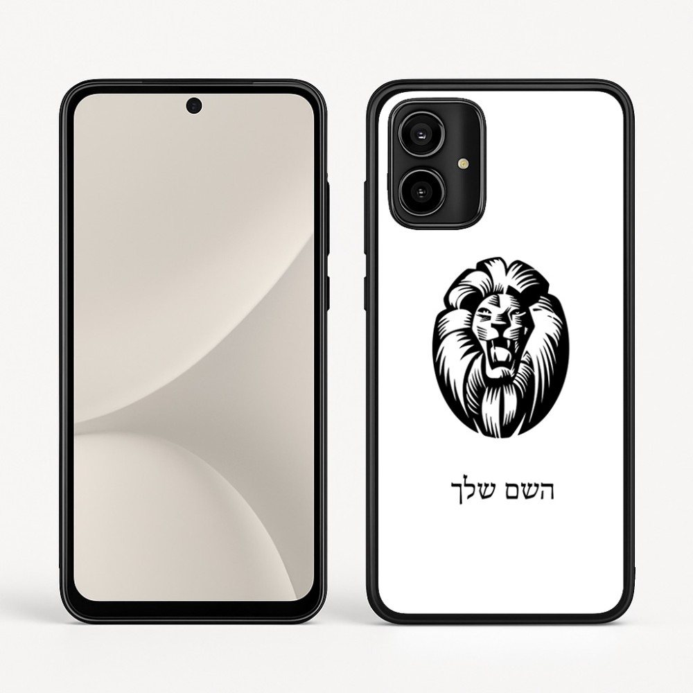 כיסוי בעיצוב אישי עם השם שלך לדגם - Motorola Moto G54 בעיצוב פני אריה