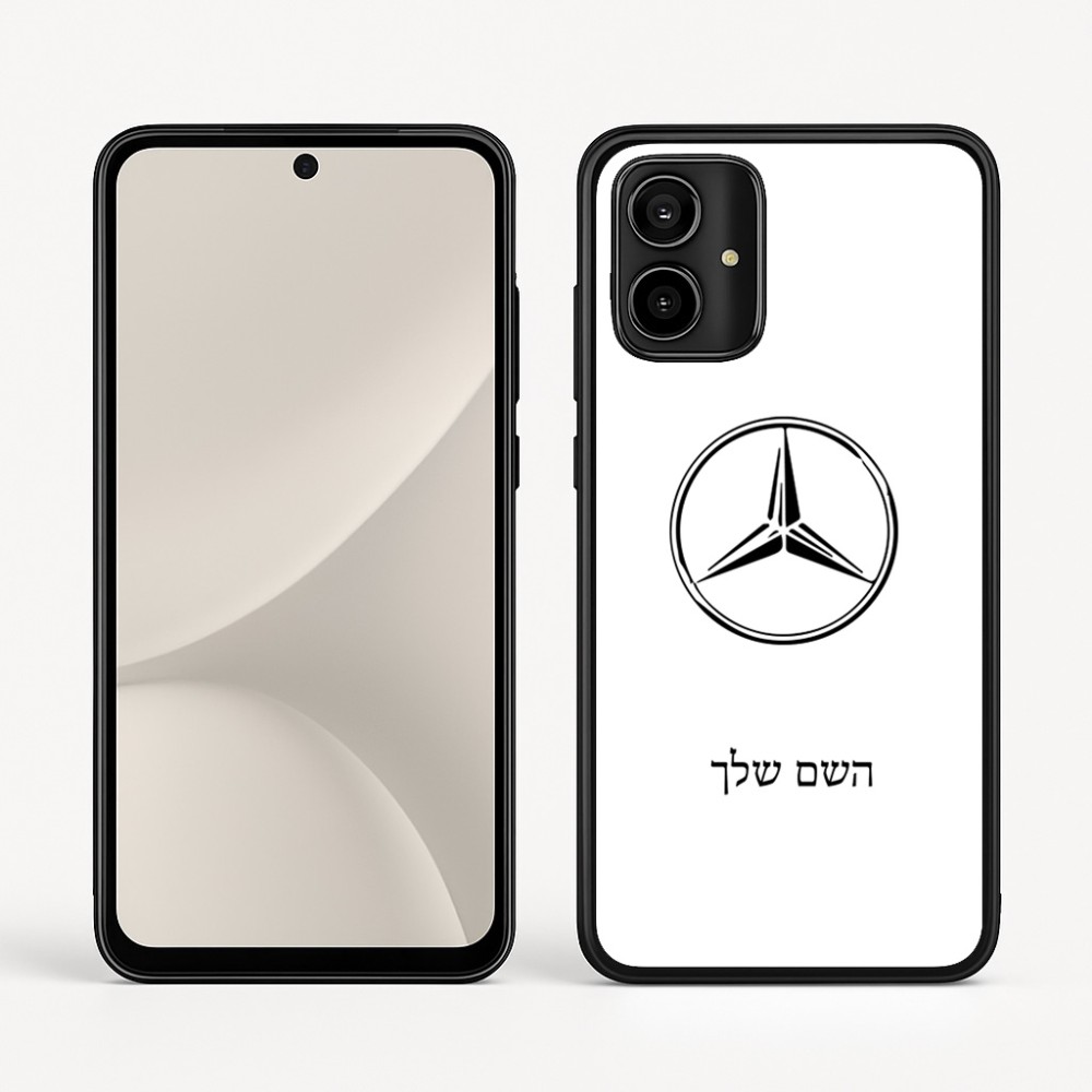 כיסוי בעיצוב אישי עם השם שלך לדגם - Motorola Moto G54 בעיצוב מרצדס-בנץ