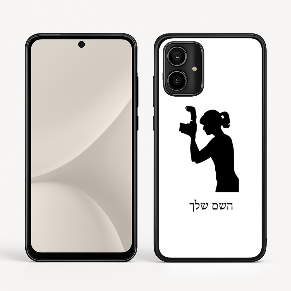 כיסוי בעיצוב אישי עם השם שלך לדגם - Motorola Moto G54 בעיצוב צלמת - אישה