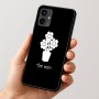 כיסוי בעיצוב אישי עם השם שלך לדגם - Motorola Moto G54 בעיצוב פרח