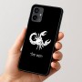 כיסוי בעיצוב אישי עם השם שלך לדגם - Motorola Moto G54 בעיצוב מזלות - עקרב
