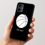 כיסוי בעיצוב אישי עם השם שלך לדגם - Motorola Moto G54 בעיצוב כדורסל