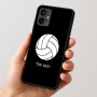כיסוי בעיצוב אישי עם השם שלך לדגם - Motorola Moto G54 בעיצוב כדור כדורעף