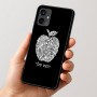 כיסוי בעיצוב אישי עם השם שלך לדגם - Motorola Moto G54 בעיצוב הדפס תפוח