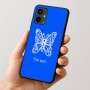 כיסוי בעיצוב אישי עם השם שלך לדגם - Motorola Moto G54 בעיצוב פרפר