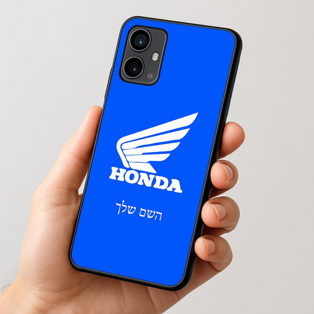 כיסוי בעיצוב אישי עם השם שלך לדגם - Motorola Moto G54 בעיצוב הונדה