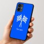 כיסוי בעיצוב אישי עם השם שלך לדגם - Motorola Moto G54 בעיצוב דגל המירוץ