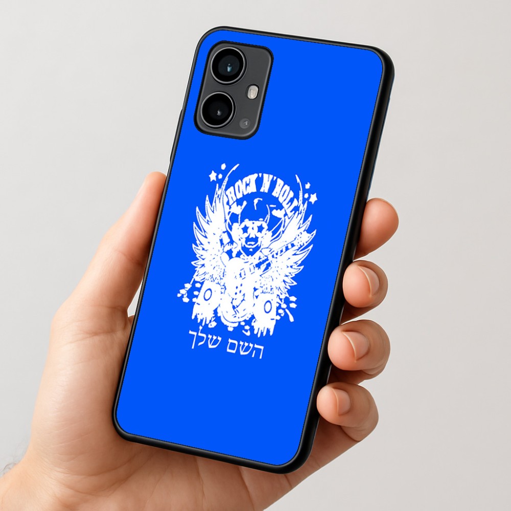 כיסוי בעיצוב אישי עם השם שלך לדגם - Motorola Moto G54 בעיצוב רוקנרול
