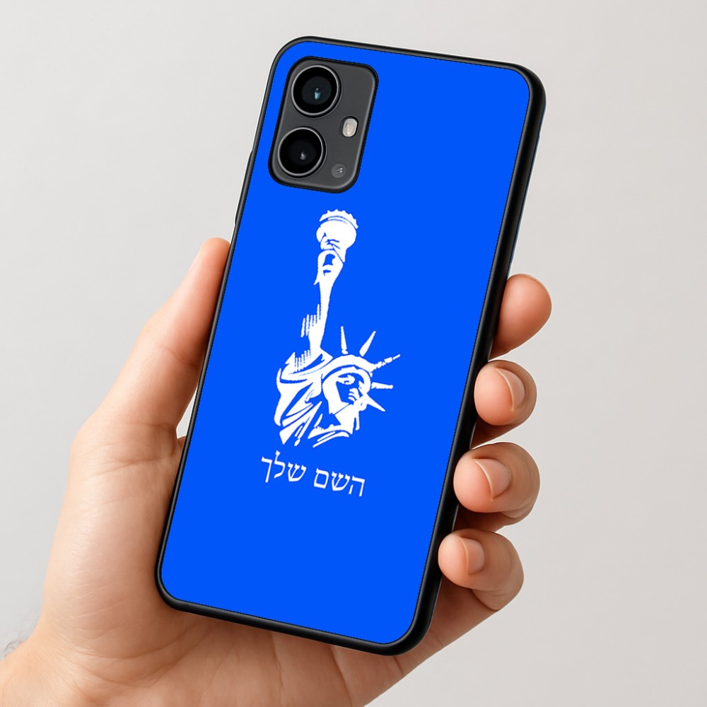 כיסוי בעיצוב אישי עם השם שלך לדגם - Motorola Moto G54 בעיצוב פסל החירות