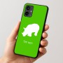 כיסוי בעיצוב אישי עם השם שלך לדגם - Motorola Moto G54 בעיצוב קרנף