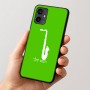 כיסוי בעיצוב אישי עם השם שלך לדגם - Motorola Moto G54 בעיצוב סקסופון