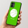 כיסוי בעיצוב אישי עם השם שלך לדגם - Motorola Moto G54 בעיצוב כדורסל