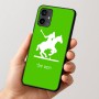 כיסוי בעיצוב אישי עם השם שלך לדגם - Motorola Moto G54 בעיצוב שחקן פולו - סוס