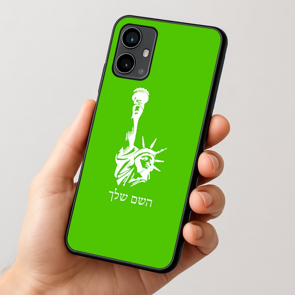 כיסוי בעיצוב אישי עם השם שלך לדגם - Motorola Moto G54 בעיצוב פסל החירות