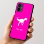 כיסוי בעיצוב אישי עם השם שלך לדגם - Motorola Moto G54 בעיצוב דינוזאור