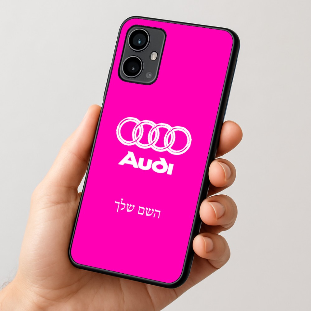 כיסוי בעיצוב אישי עם השם שלך לדגם - Motorola Moto G54 בעיצוב אאודי