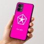 כיסוי בעיצוב אישי עם השם שלך לדגם - Motorola Moto G54 בעיצוב קרייזלר