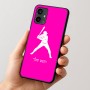 כיסוי בעיצוב אישי עם השם שלך לדגם - Motorola Moto G54 בעיצוב שחקן בייסבול