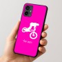 כיסוי בעיצוב אישי עם השם שלך לדגם - Motorola Moto G54 בעיצוב רוכב אופניים