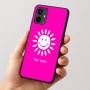 כיסוי בעיצוב אישי עם השם שלך לדגם - Motorola Moto G54 בעיצוב שמש