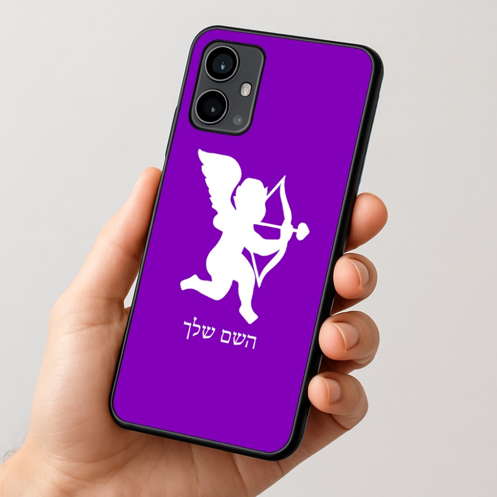 כיסוי בעיצוב אישי עם השם שלך לדגם - Motorola Moto G54 בעיצוב קופידון