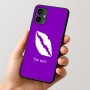 כיסוי בעיצוב אישי עם השם שלך לדגם - Motorola Moto G54 בעיצוב שפתיים - נשיקה
