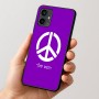 כיסוי בעיצוב אישי עם השם שלך לדגם - Motorola Moto G54 בעיצוב סמל השלום