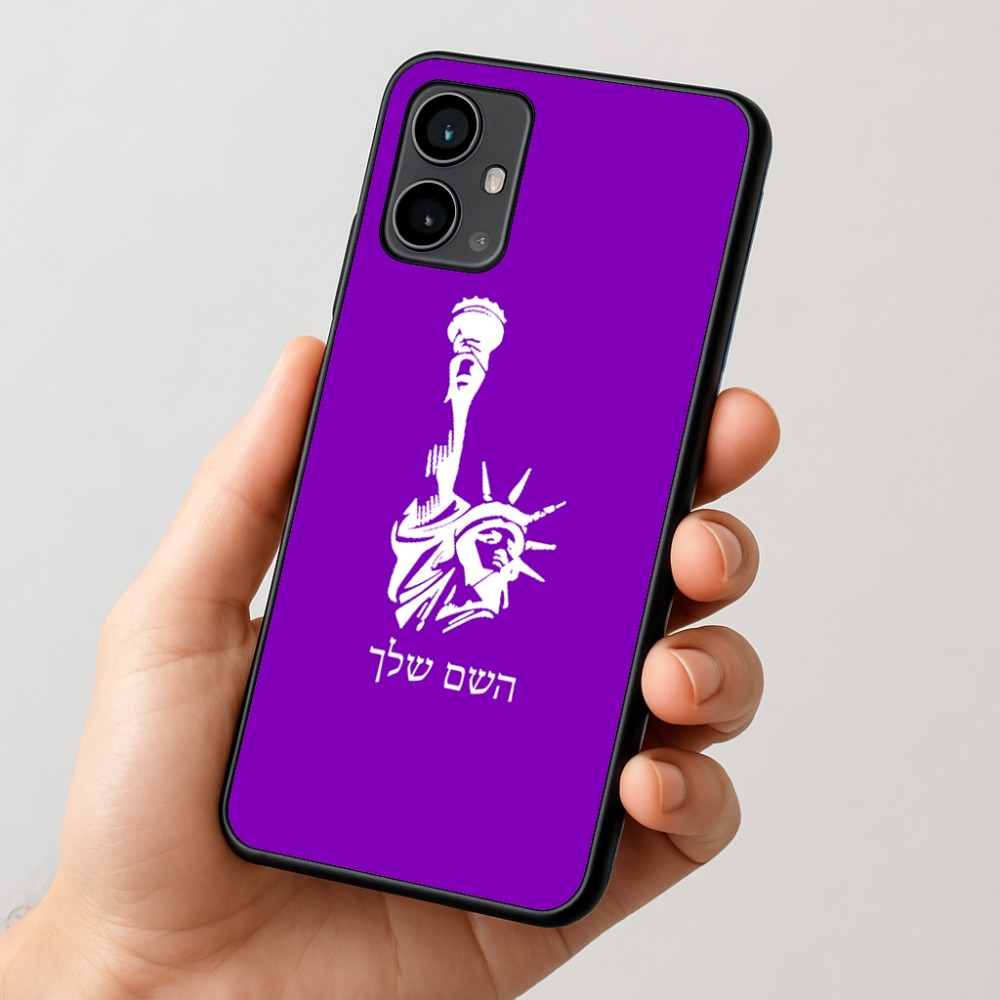 כיסוי בעיצוב אישי עם השם שלך לדגם - Motorola Moto G54 בעיצוב פסל החירות