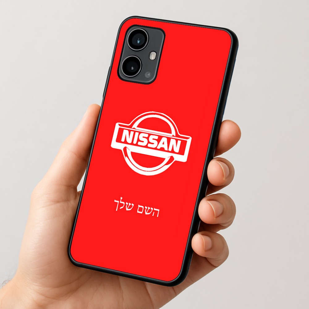 כיסוי בעיצוב אישי עם השם שלך לדגם - Motorola Moto G54 בעיצוב ניסאן