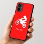 כיסוי בעיצוב אישי עם השם שלך לדגם - Motorola Moto G54 בעיצוב מוטוקרוס