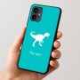 כיסוי בעיצוב אישי עם השם שלך לדגם - Motorola Moto G54 בעיצוב דינוזאור