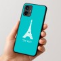 כיסוי בעיצוב אישי עם השם שלך לדגם - Motorola Moto G54 בעיצוב מגדל אייפל