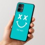 כיסוי בעיצוב אישי עם השם שלך לדגם - Motorola Moto G54 בעיצוב סמיילי