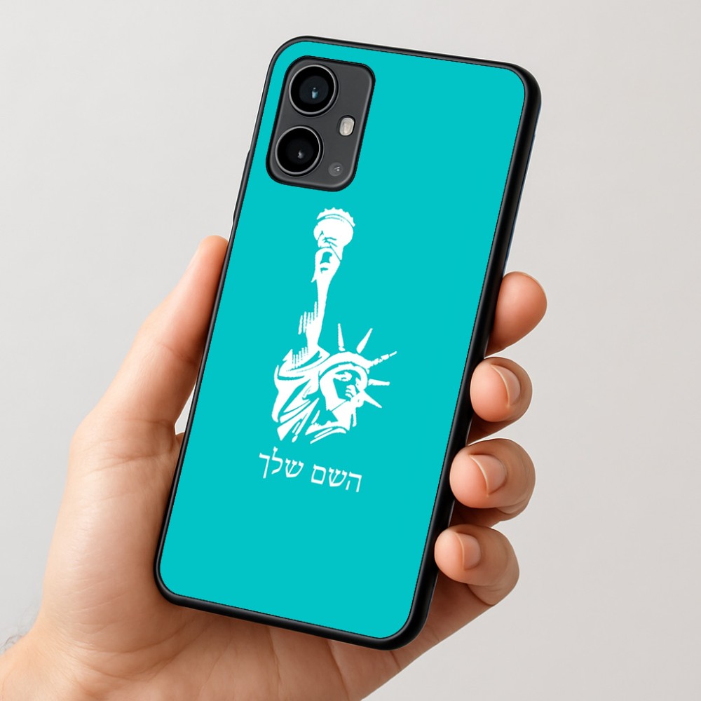 כיסוי בעיצוב אישי עם השם שלך לדגם - Motorola Moto G54 בעיצוב פסל החירות