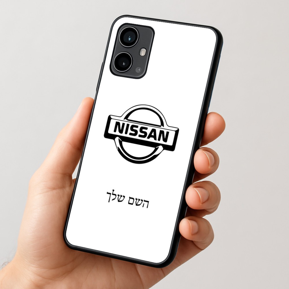 כיסוי בעיצוב אישי עם השם שלך לדגם - Motorola Moto G54 בעיצוב ניסאן