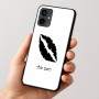 כיסוי בעיצוב אישי עם השם שלך לדגם - Motorola Moto G54 בעיצוב שפתיים - נשיקה